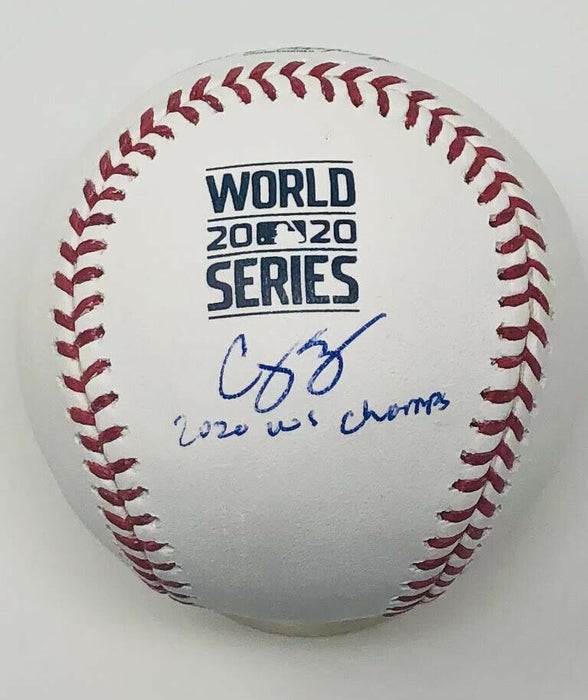 Corey Seager Los Angeles Dodgers Signed "2020 WS Champs" World Series Baseball FAN COA (Brooklyn)