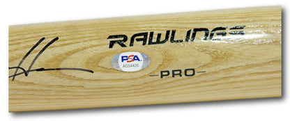 Keston Hiura Milwaukee Brewers Signed Baseball Bat AG54426 (PSA/DNA COA)