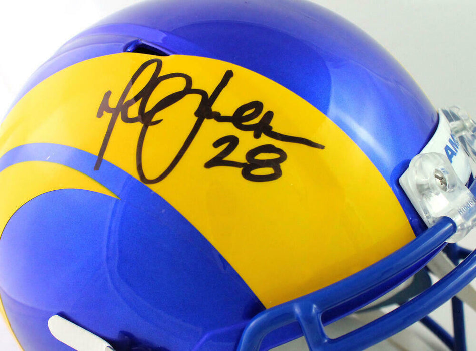Marshall Faulk Los Angeles Rams Signed LA Rams Full-sized 2020 Speed Helmet *Black BAS COA (St. Louis)