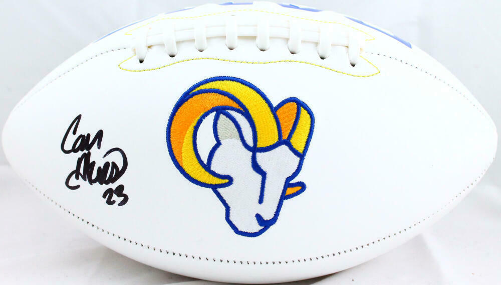 Cam Akers Los Angeles Rams Signed Logo Football BAS COA (St. Louis)