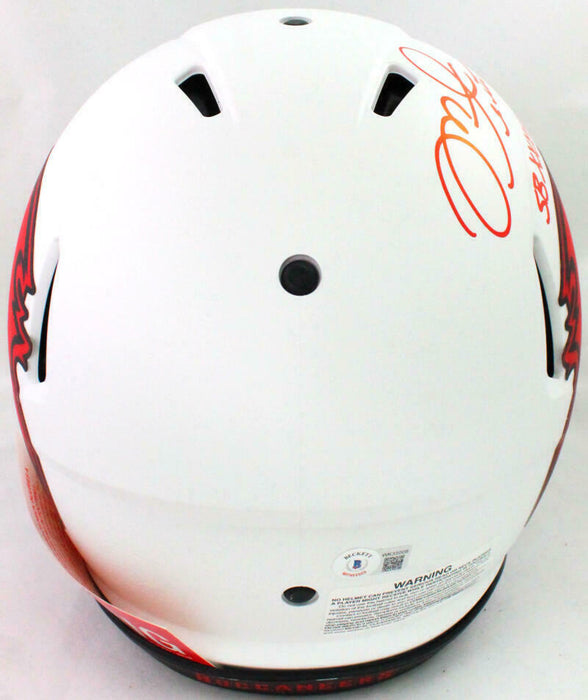 Mike Alstott Tampa Bay Buccaneers Signed Bucs Authentic Lunar Speed Full-sized Helmet SB *Red (BAS COA)