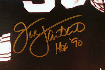 Jack Lambert, Jack Ham, Andy Russell Pittsburgh Steelers Signed 16x20 B&W Photo with 3 Insc (BAS COA)