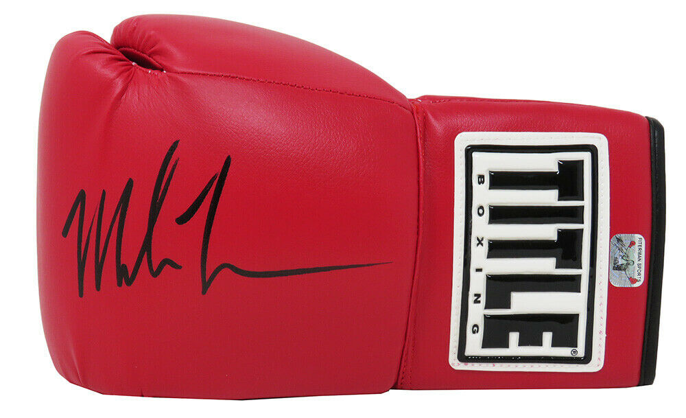 Mike Tyson Signed Title Red Boxing Glove - (SS COA)
