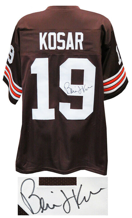 Bernie Kosar Cleveland Browns Signed Brown Custom Football Jersey (SS COA)