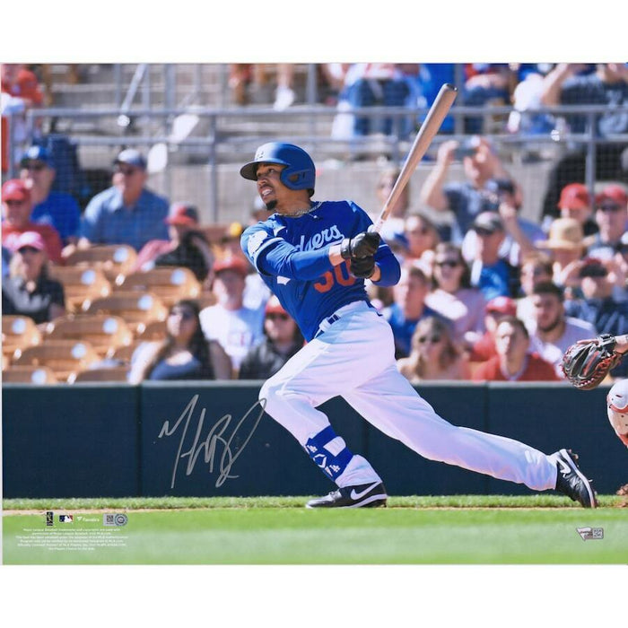 Mookie Betts Los Angeles Dodgers Signed "Hitting" 16" x 20" Photograph FAN COA (Brooklyn)