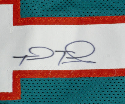 Tua Tagovailoa Miami Dolphins Signed Custom Teal Pro Style Football Jersey (BAS COA)