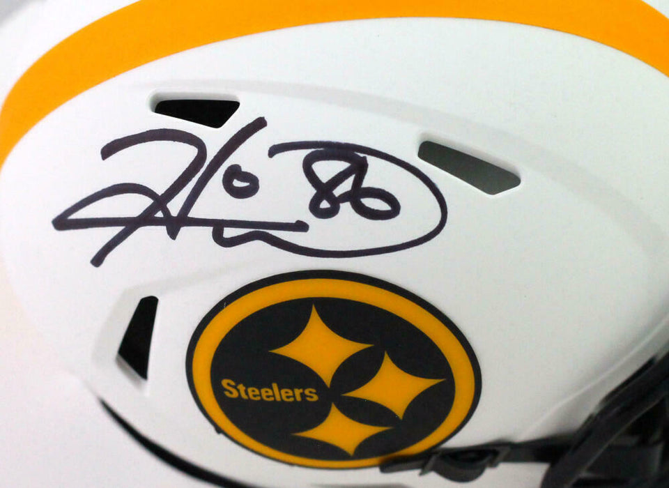 Hines Ward Pittsburgh Steelers Signed Pittsburgh Steelers Lunar Mini Helmet *Black (BAS COA)