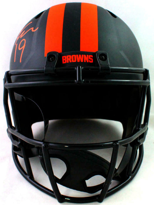 Bernie Kosar Cleveland Browns Signed F/S Eclipse Helmet w/ Insc (BAS COA)