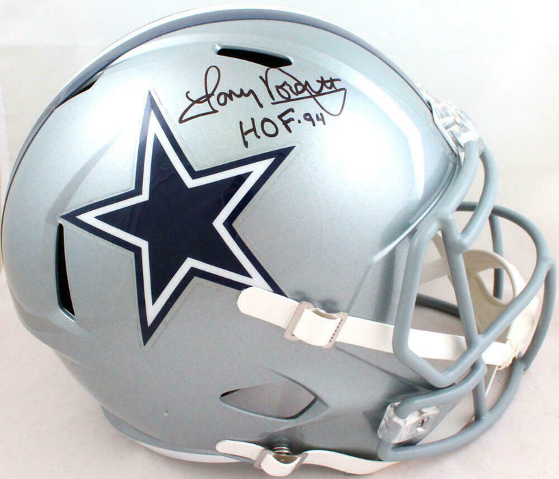 Tony Dorsett Autographed Dallas Cowboys F/S Speed Helmet w/ HOF- (BAS COA)