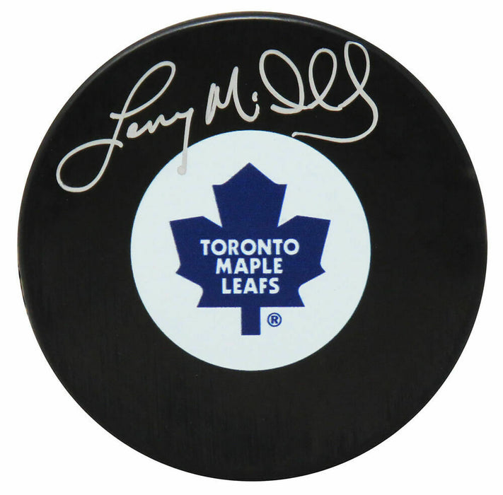 Lanny McDonald Toronto Maple Leafs Signed Logo Hockey Puck (SCHWARTZ)