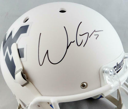 Will Grier West Virginia Mountaineers Signed Full Size White Schutt Helmet (JSA COA)