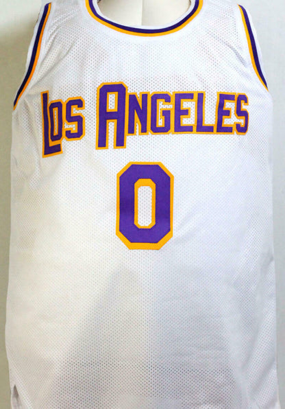 Kyle Kuzma Los Angeles Lakers Autographed White w/ Purple Pro Style Basketball Jersey- (BAS COA)