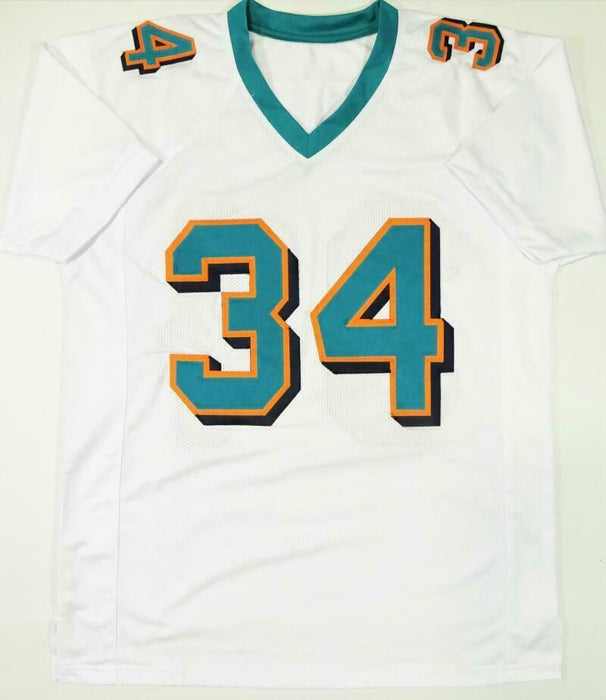 Ricky Williams Autographed White Pro Style Jersey w/ Insc (JSA COA)