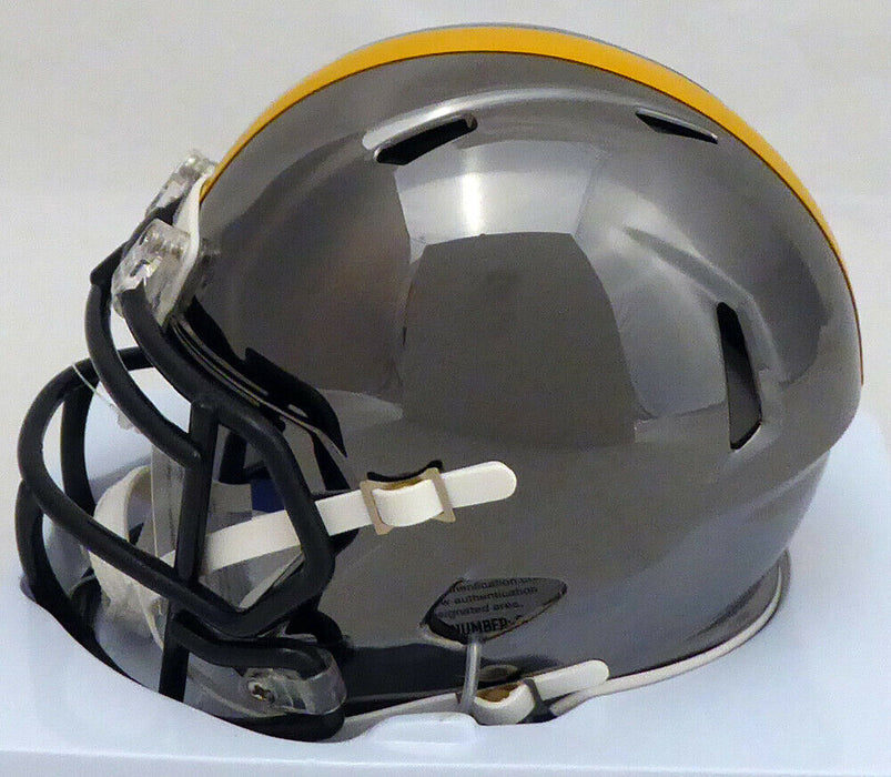 Antonio Brown Pittsburgh Steelers Signed Steelers Black Chrome Speed Mini Helmet (BAS COA)