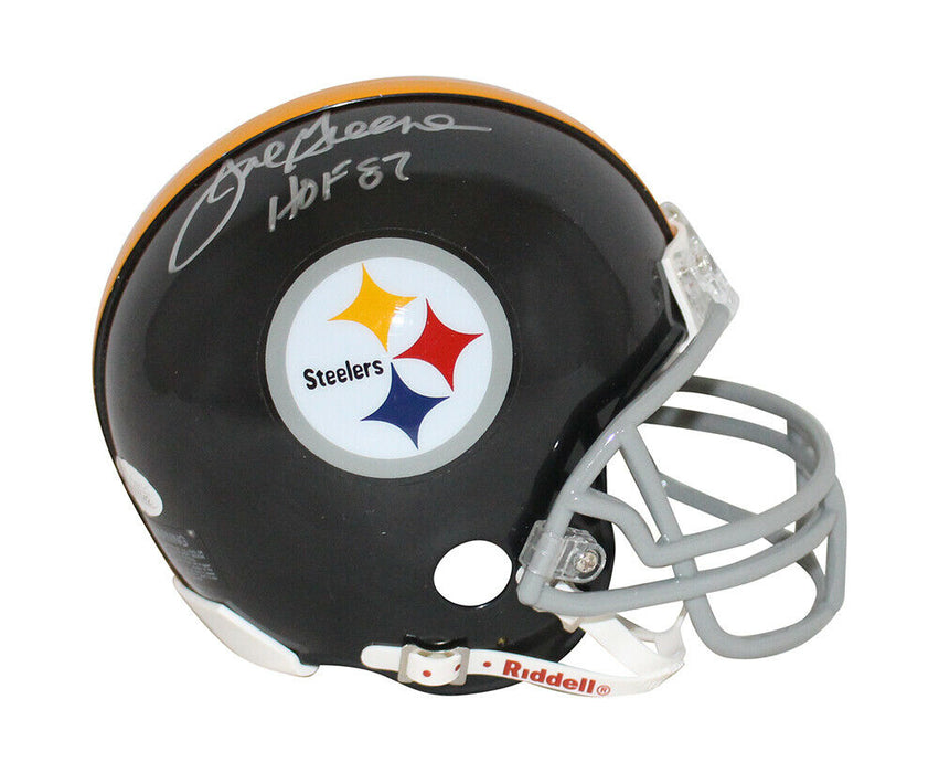 Joe Greene Pittsburgh Steelers Signed Pittsburgh Steelers TB Mini Helmet 32949 (JSA COA)