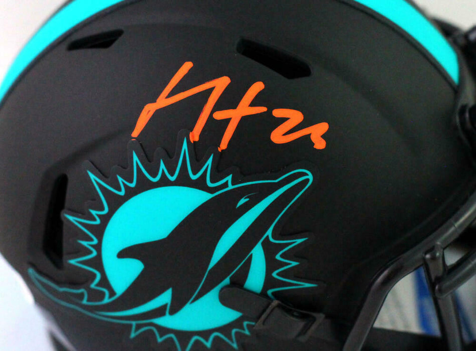 Xavien Howard Miami Dolphins Signed Miami Dolphins Eclipse Mini Helmet *Orange (BAS COA)