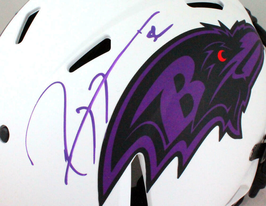 Ray Lewis Baltimore Ravens Signed Authentic Lunar Helmet (BAS COA)