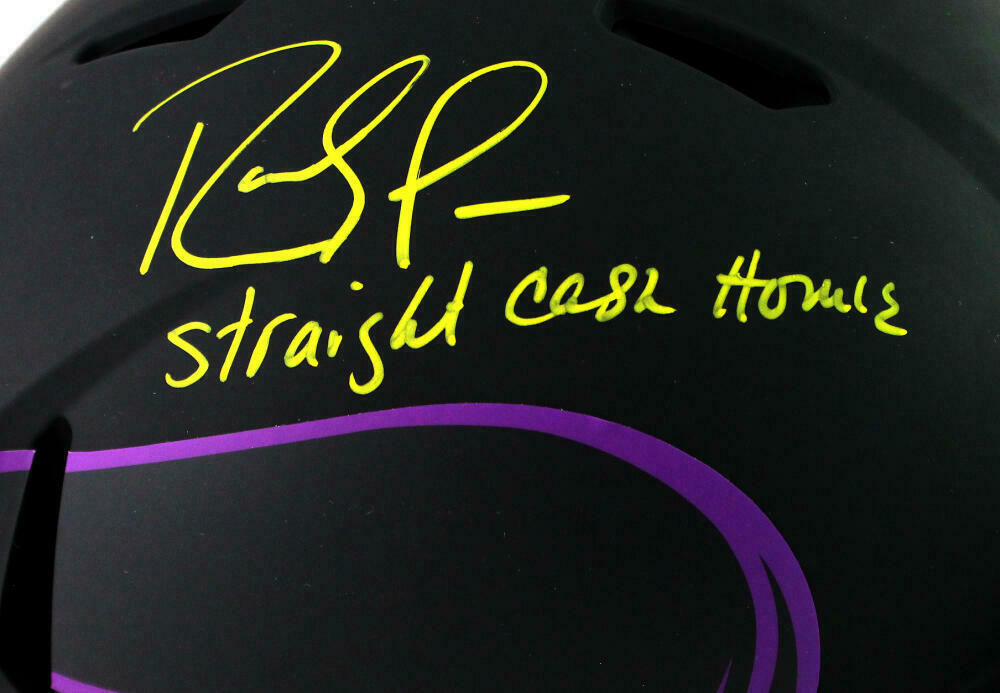 Randy Moss Minnesota Vikings Signed Vikings Full-sized Eclipse Authentic Helmet with Insc (BAS COA)