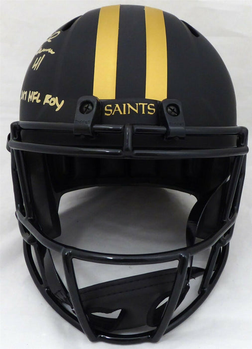 Alvin Kamara New Orleans Saints Signed Saints Eclipse Full-sized Helmet with "ROY" 190036 (BAS COA)