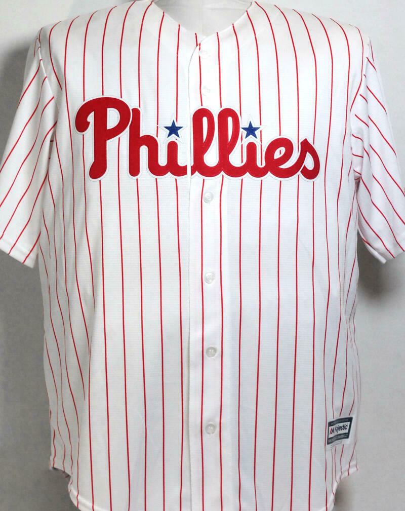 Robin Roberts Philadelphia Phillies Signed Phillies Pinstripe Majestic Jersey with 2 Insc *3 (JSA COA)