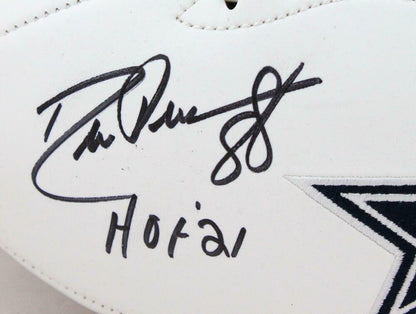 Drew Pearson Tony Hill Signed Dallas Cowboys Logo Football w/2 Insc- (BAS COA)