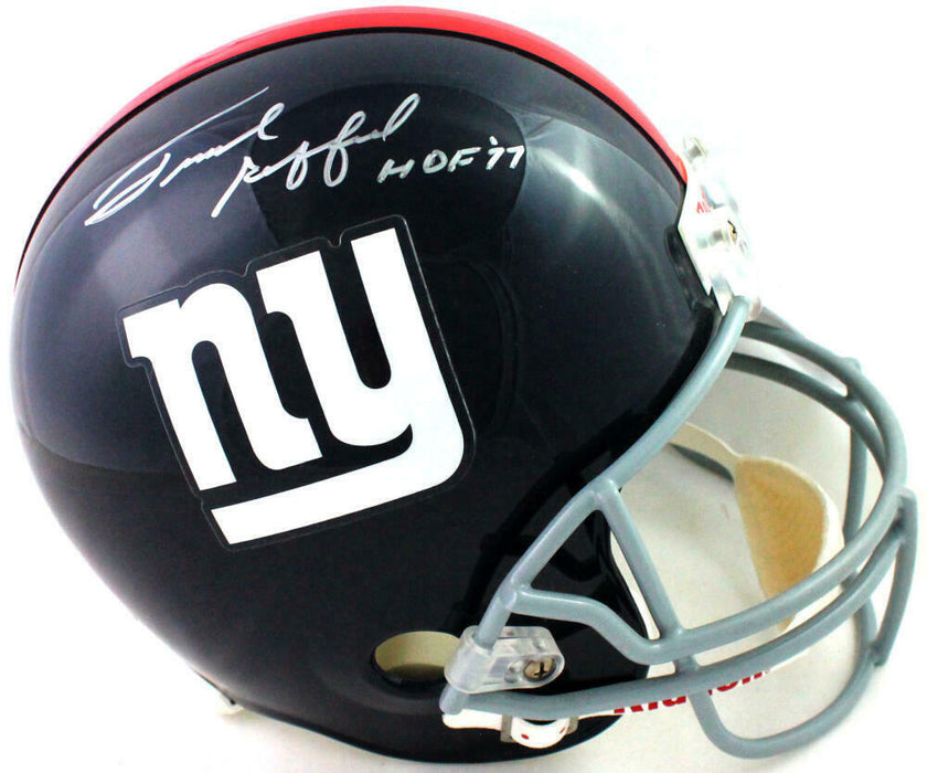 Frank Gifford New York Giants Signed Full-sized New York Giants Helmet with HOF (JSA COA)