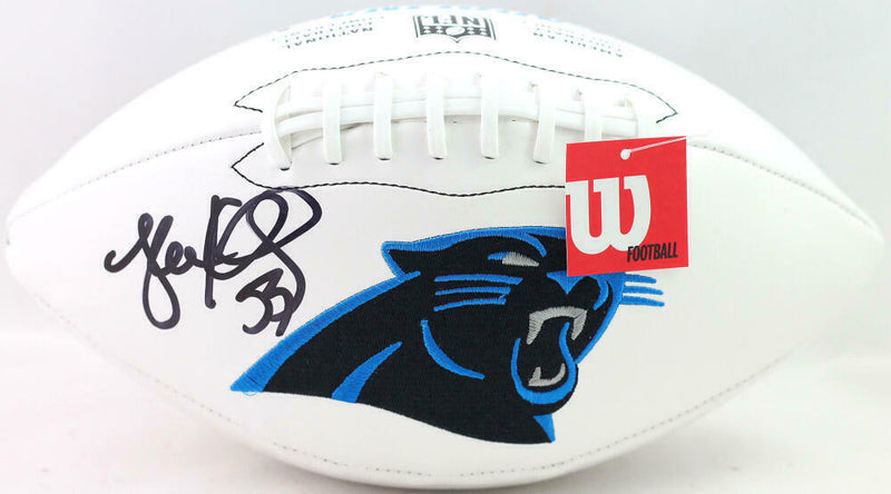 Luke Kuechly Carolina Panthers Signed Logo Football (BAS COA)