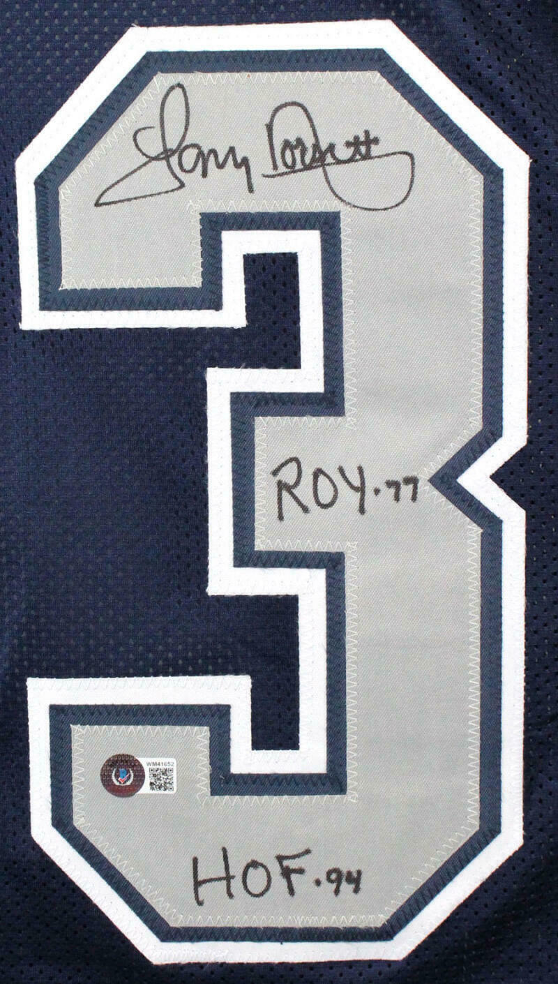 Tony Dorsett Autographed Blue Pro Style Dallas Cowboys Jersey w/5 Stats- BAS COA