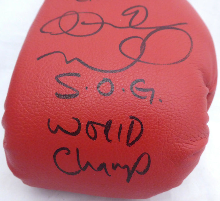 Andre Ward Signed Red Reyes Boxing Glove God Blessn World Champ (BAS COA)