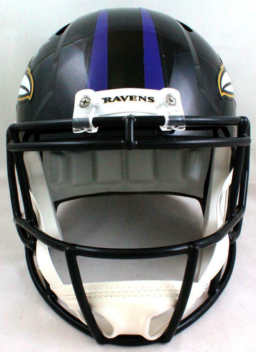 Ray Lewis Baltimore Ravens Signed F/S Speed Helmet w/ HOF(BAS COA)