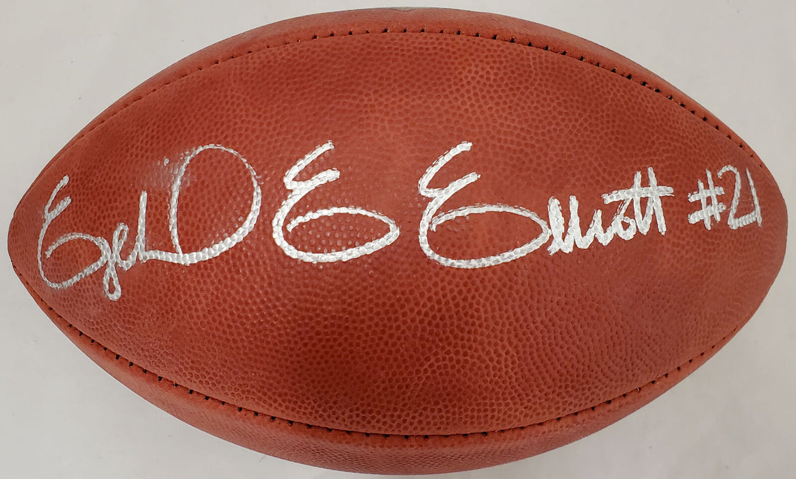 Ezekiel Elliot Signed NFL Leather Football (BAS COA)