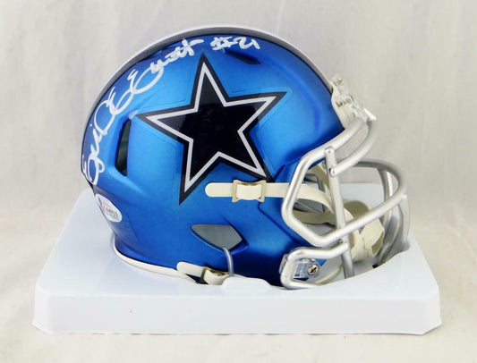 Ezekiel Elliott Dallas Cowboys Signed Blaze Mini Helmet (BAS COA)