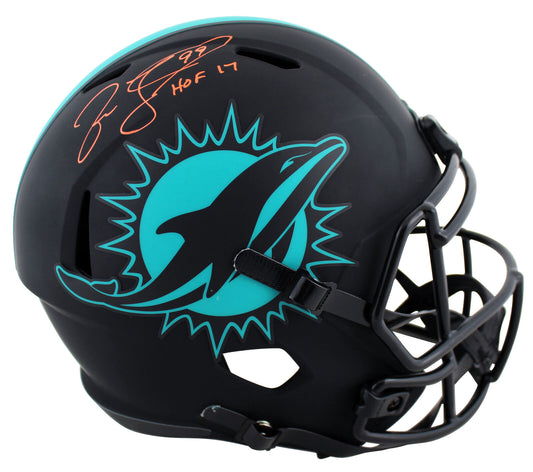 Jason Taylor Miami Dolphins Signed "HOF 17" Eclipse Full Size Speed Rep Helmet (BAS COA)