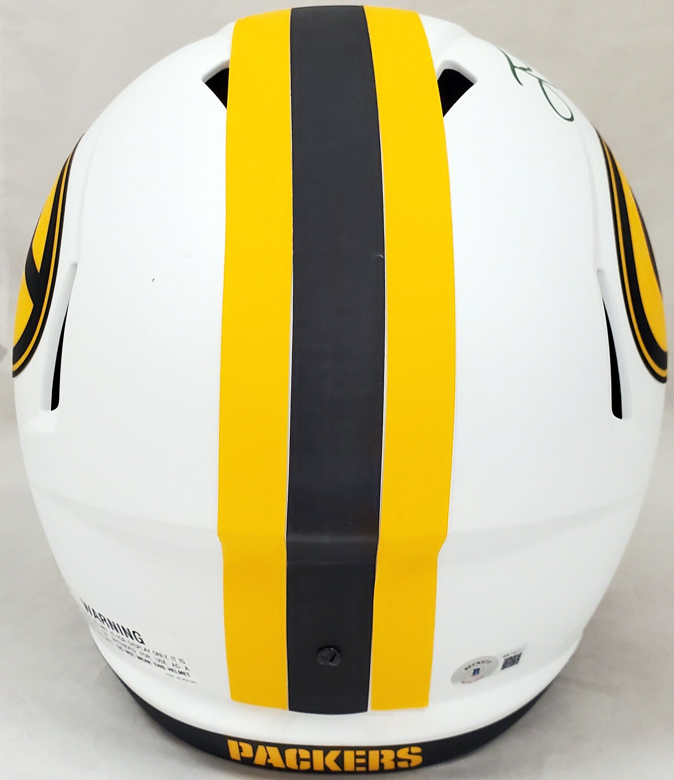 JORDAN LOVE GREEN BAY PACKERS AUTOGRAPHED LUNAR ECLIPSE FULL SIZE SPEED HELMET BECKETT QR 193770 (BAS COA)