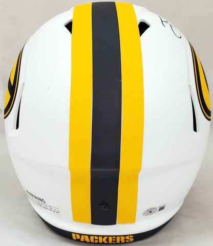 JORDAN LOVE GREEN BAY PACKERS AUTOGRAPHED LUNAR ECLIPSE FULL SIZE SPEED HELMET BECKETT QR 193770 (BAS COA)