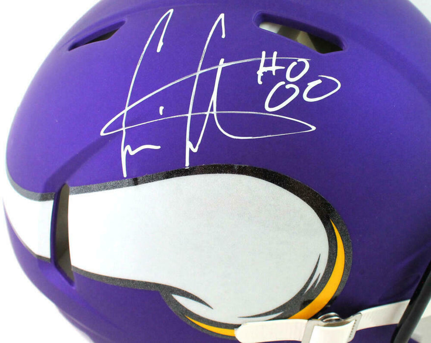 Cris Carter Minnesota Vikings Signed Vikings F/S Speed Authentic Helmet - (BAS COA)