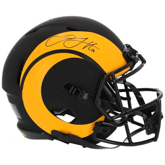 Jared Goff Los Angeles Rams SIgned Speed Eclipse Authentic Helmet FAN COA (St. Louis)