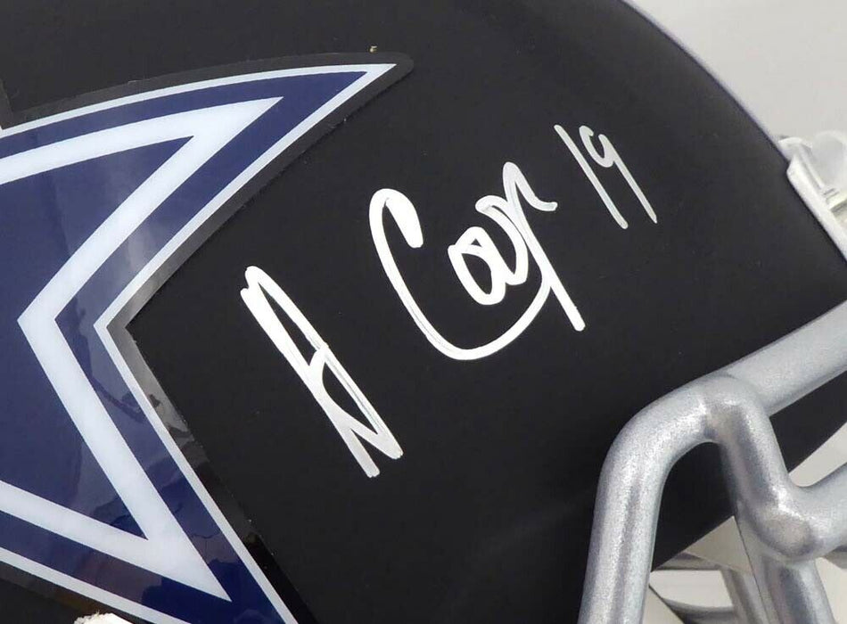 Amari Cooper Autographed Dallas Cowboys Matte Black Full Size Speed Helmet WP301497 (JSA COA)