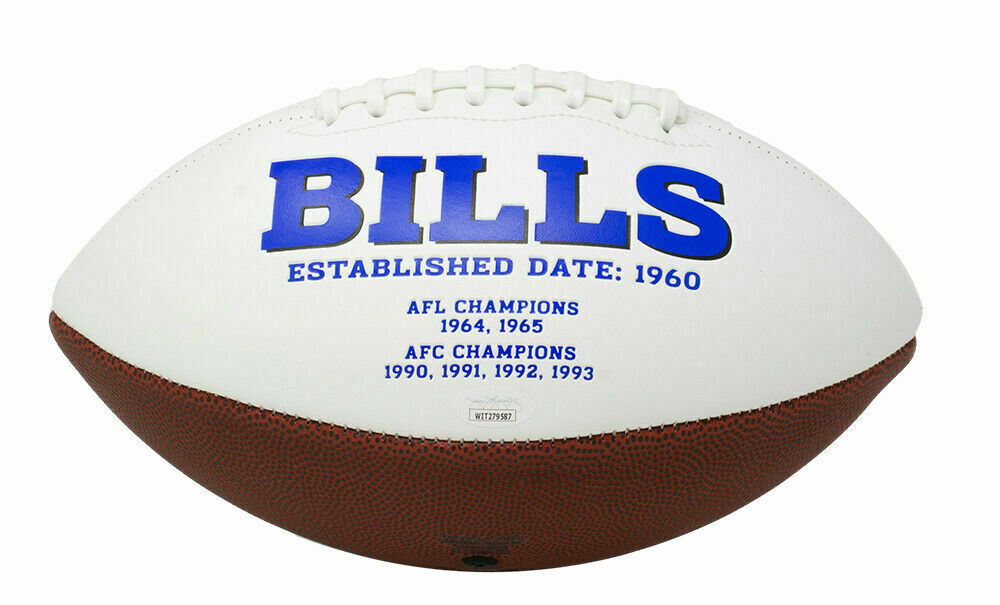 Andre Reed Buffalo Bills Signed Logo Football w/Case (JSA COA)
