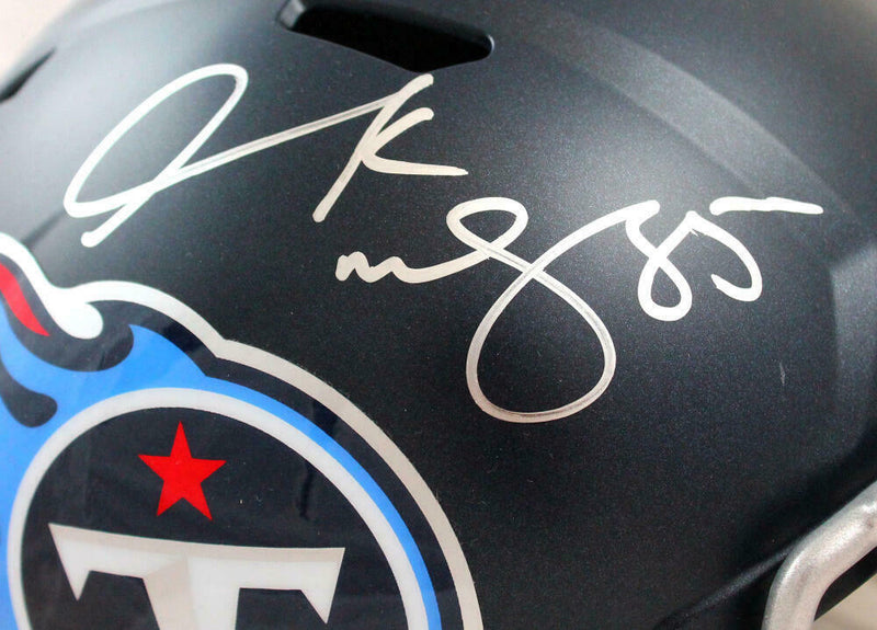 Derrick Mason Tennessee Titans Signed F/S Speed Helmet (BAS COA)