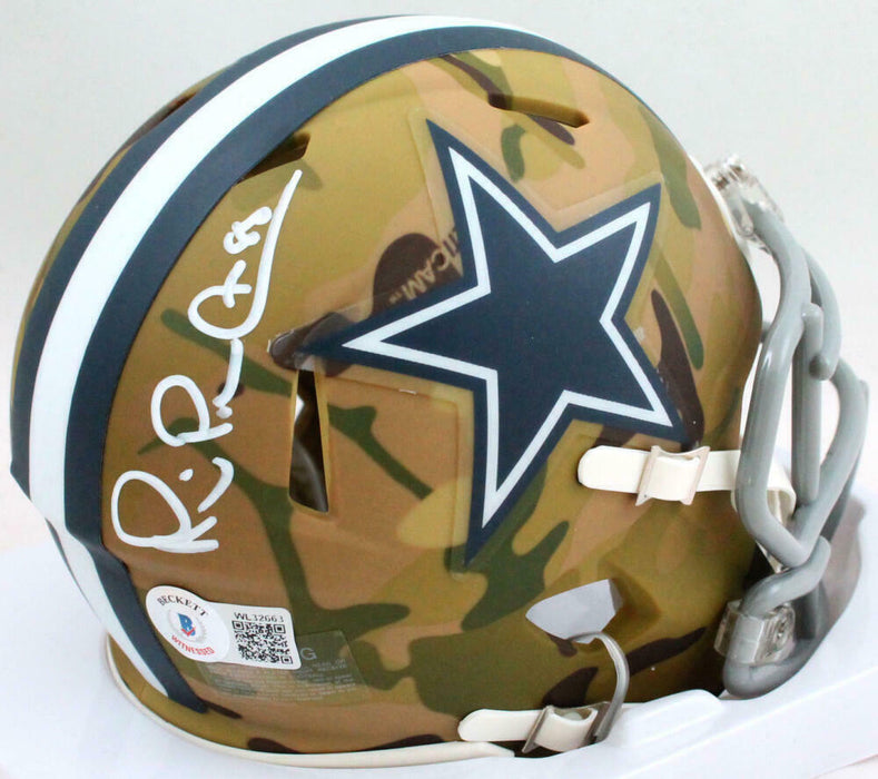 Michael Irvin Autographed Dallas Cowboys Camo Speed Mini Helmet- (BAS COA)