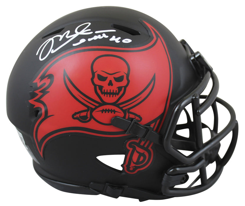 Mike Alstott Tampa Bay Buccaneers Signed Eclipse Speed Mini Helmet (BAS COA)