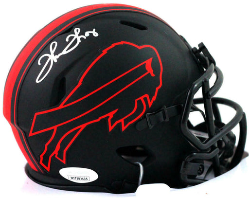 Thurman Thomas Autographed Buffalo Bills Lunar Speed Mini Helmet- Beckett W  *Red