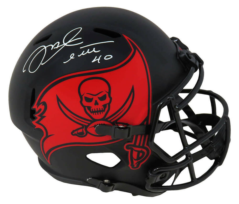 Mike Alstott Tampa Bay Buccaneers Signed Tampa Bay Buccaneers Eclipse Riddell Full-sized Speed Replica Helmet (SCHWARTZ)