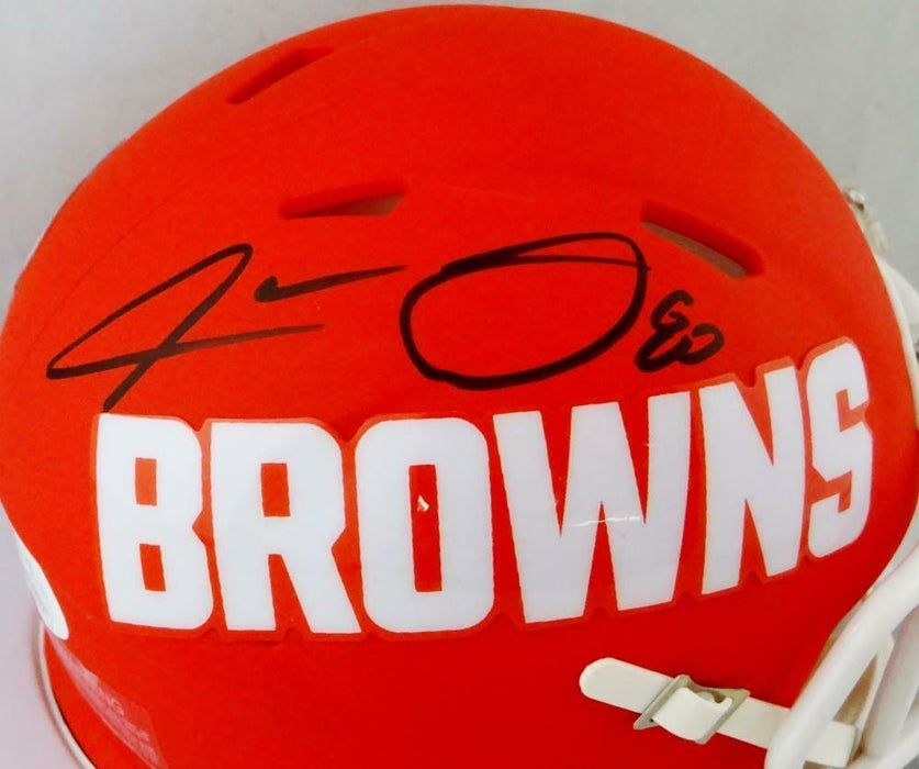 Jarvis Landry Cleveland Browns Signed AMP Speed Mini Helmet (JSA COA)