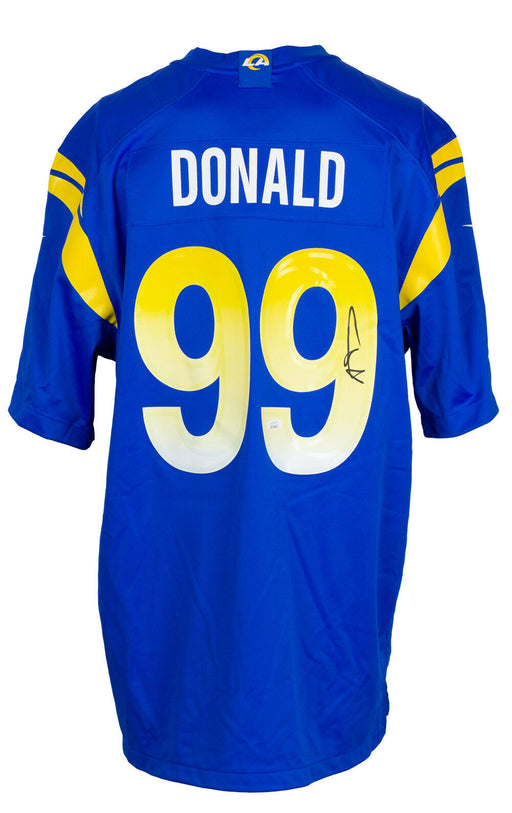 Aaron Donald Los Angeles Rams Signed Blue Nike Game Football Jersey JSA COA (St. Louis), , 