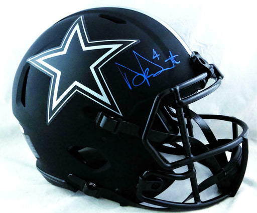 Dak Prescott Signed Dallas Cowboys Lunar Eclipse White Matte