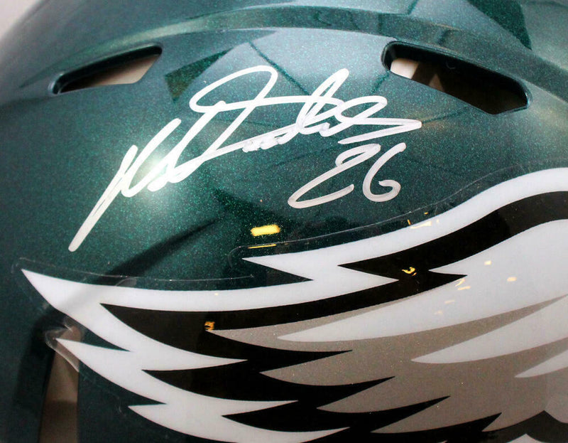 Miles Sanders Philadelphia Eagles Signed Philadelphia Eagles Full-sized Speed Authentic Helmet (JSA COA)