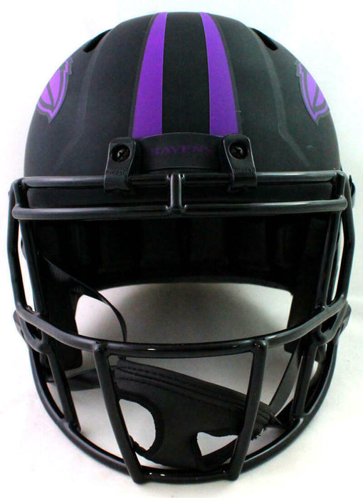 Ray Lewis Baltimore Ravens Signed F/S Eclipse Helmet w/ HOF (BAS COA)