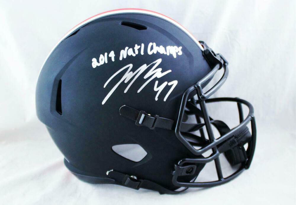 Joey Bosa Ohio State Buckeyes Signed F/S Eclipse Helmet w/Insc (BAS COA)